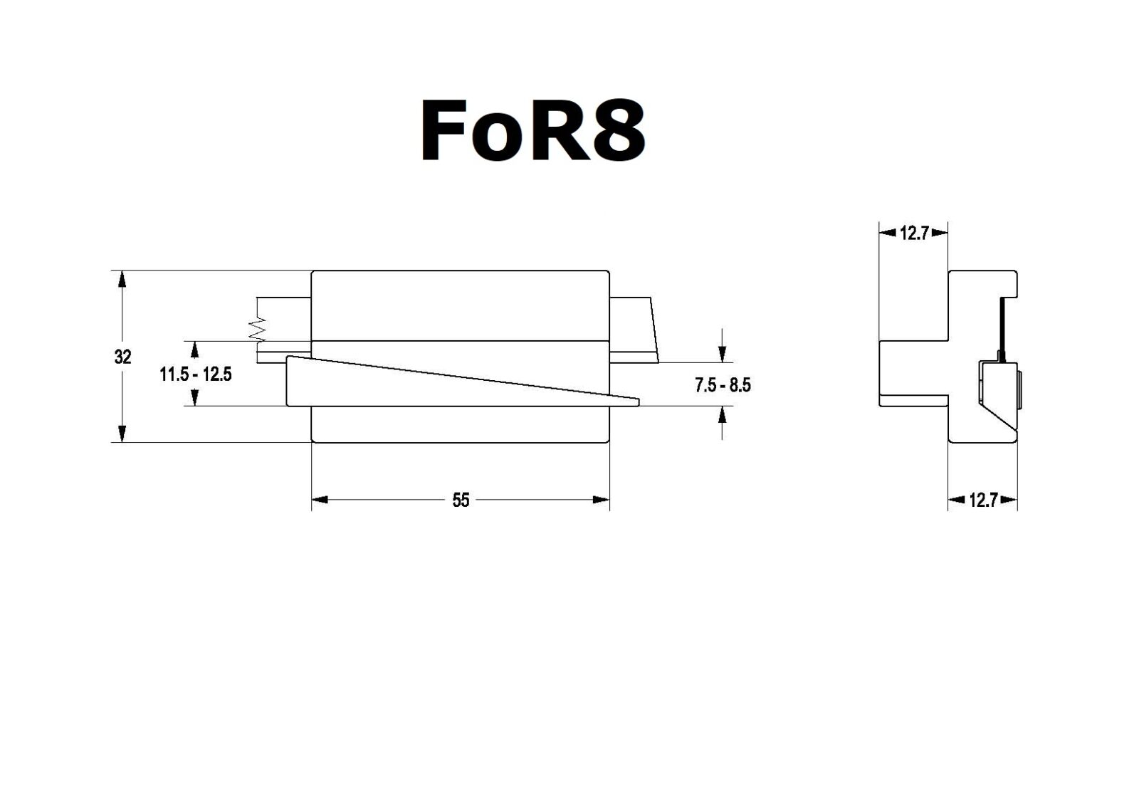 FoR8W Inverted Parting Tool Holder With Wedge Style Shank. - Image 2